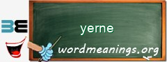 WordMeaning blackboard for yerne